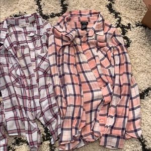 2 light weight button ups